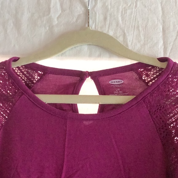 Old Navy comfy violet long sleeve shirt - Picture 3 of 5